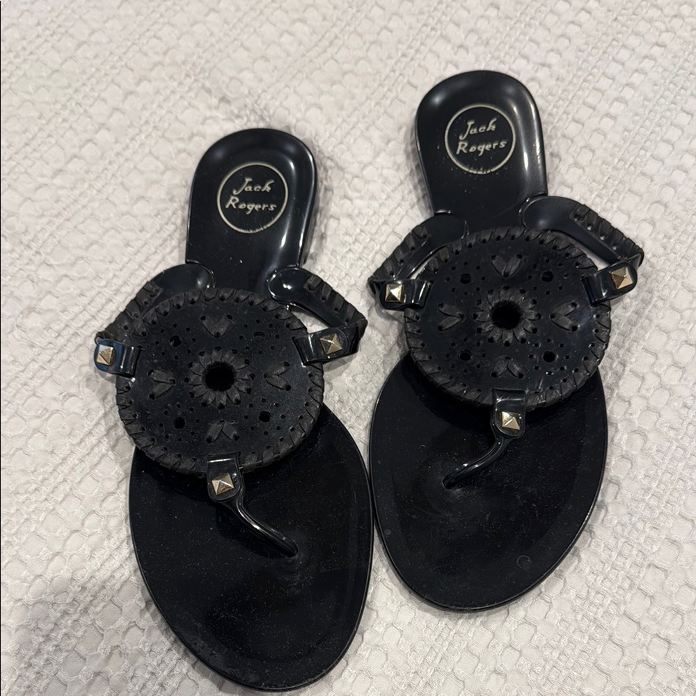 Jack Rogers Black Sandals Classic Style
